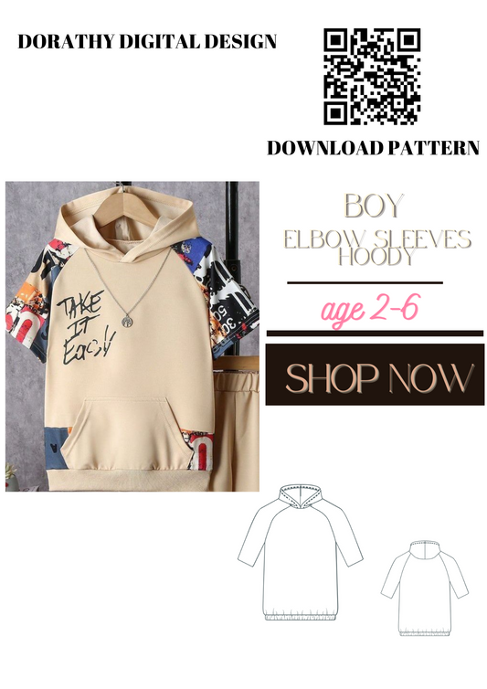 Boy short sleeves hoody