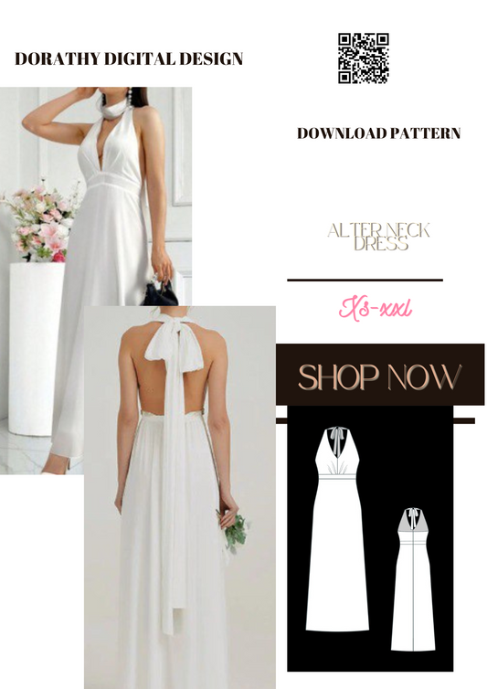 Alter neck dress pattern
